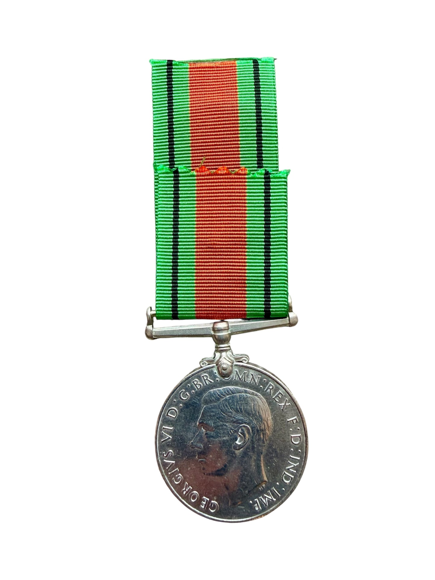 WW1 1914-1918 Silver War Medal Devonshire Regiment 1939-1945 Defence Medal & Silver ARP Pin Badge with George V Silver Jubilee Handkercheif