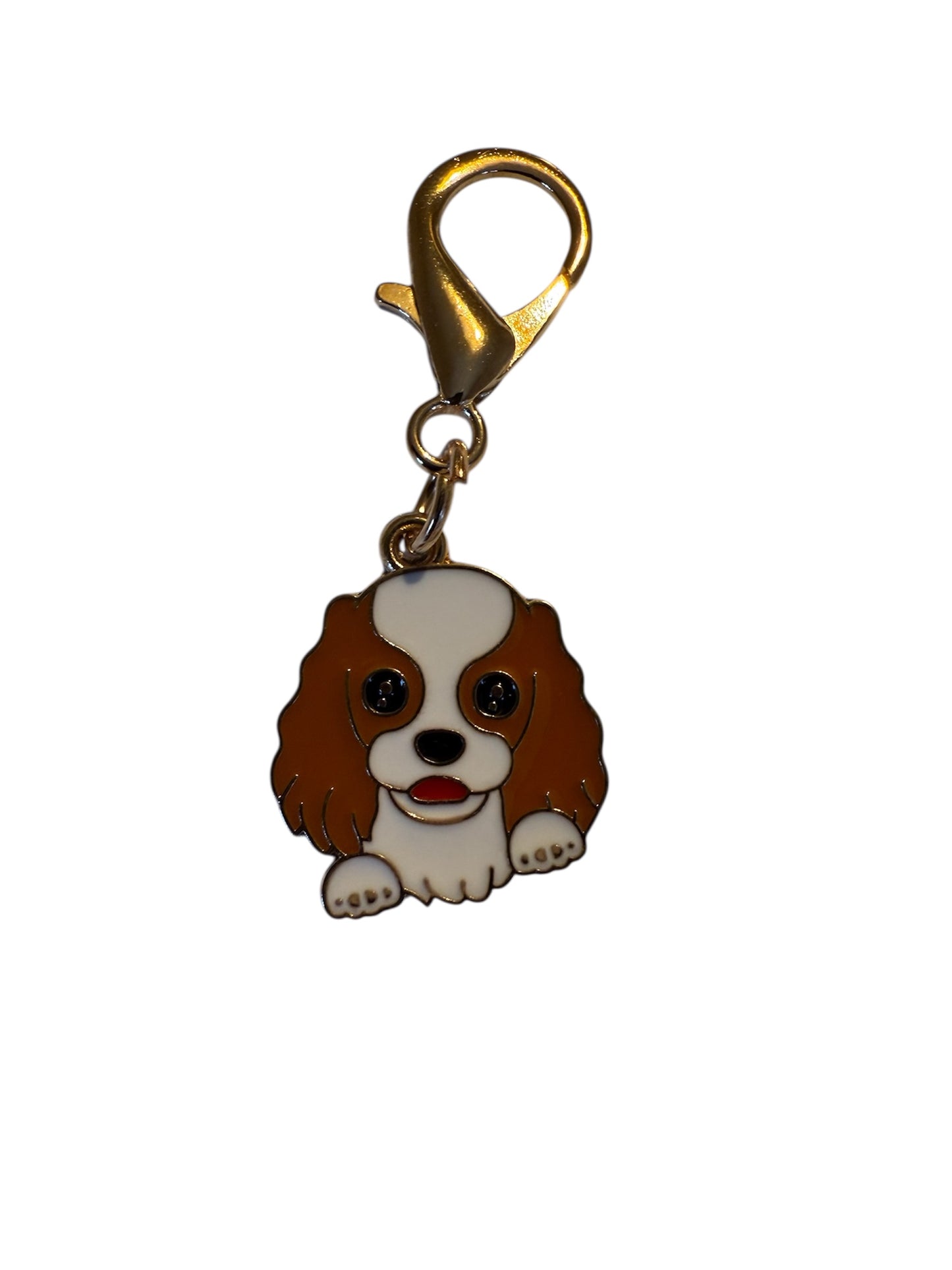 Cute Dog Thank You enamel Keyring Charm & Card Gift Set