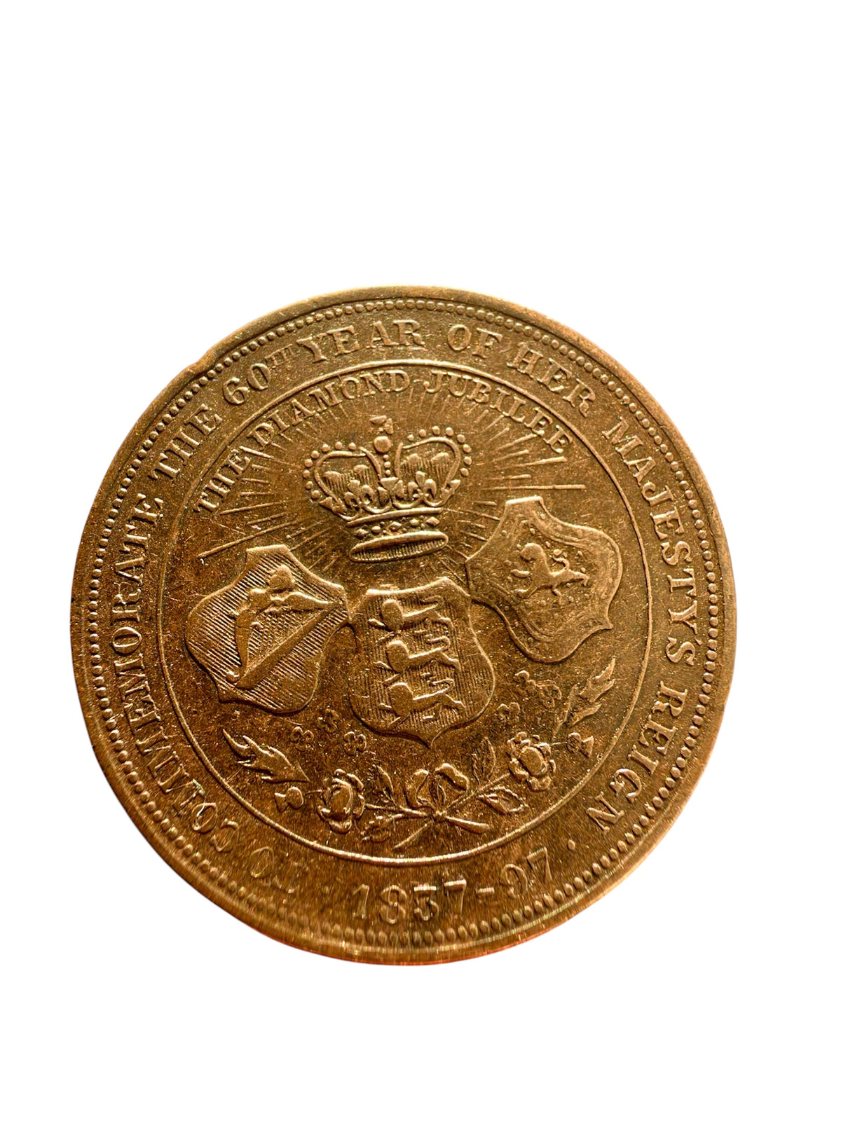 1897 Queen Victoria Copper Diamond Jubilee Medal by H Grueber & Co