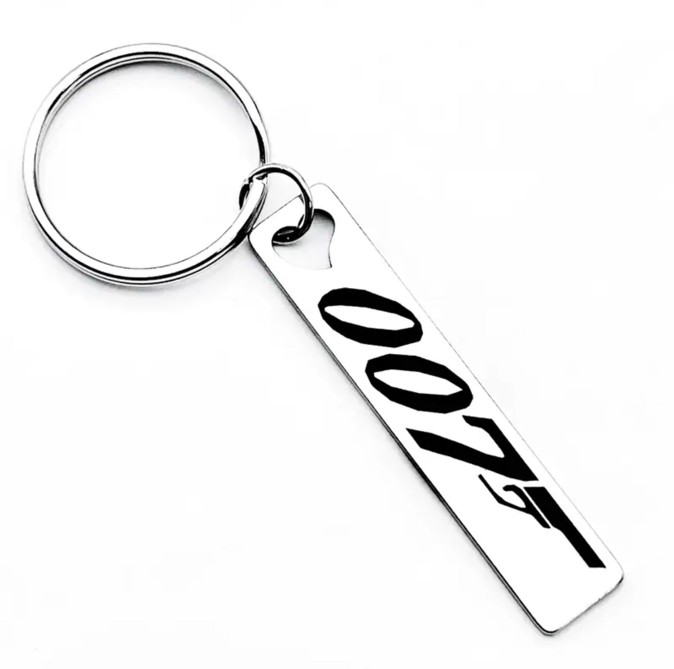 007 James Bond Silver Keyring