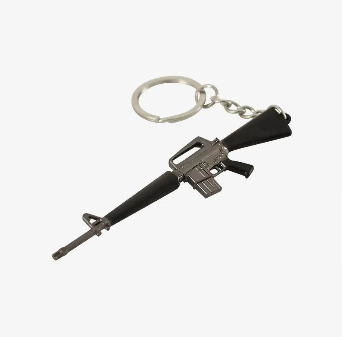 Miniature Metal M16 A1 Vietnam Assault Rifle Machine Gun 9cm Keyring