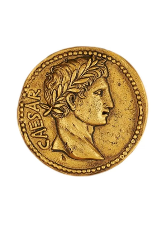 Roman Gold Julius Caesar Coin Fridge Magnet