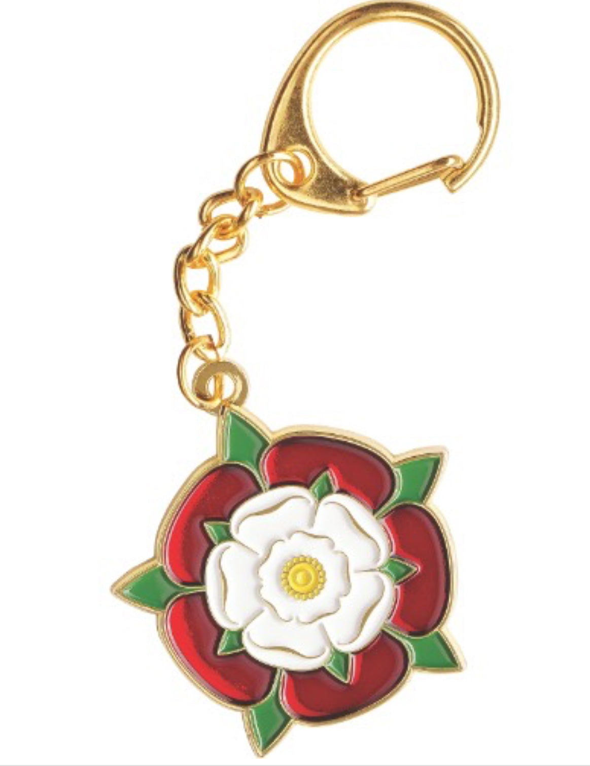 Tudor Rose Enamel Keyring