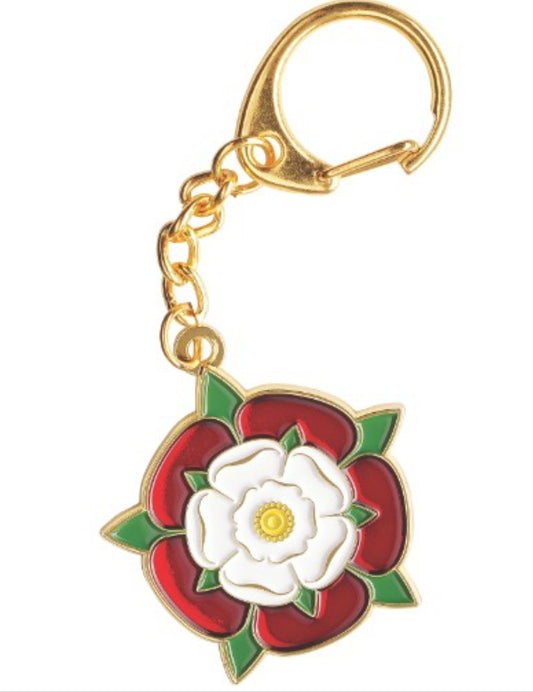 Tudor Rose Enamel Keyring