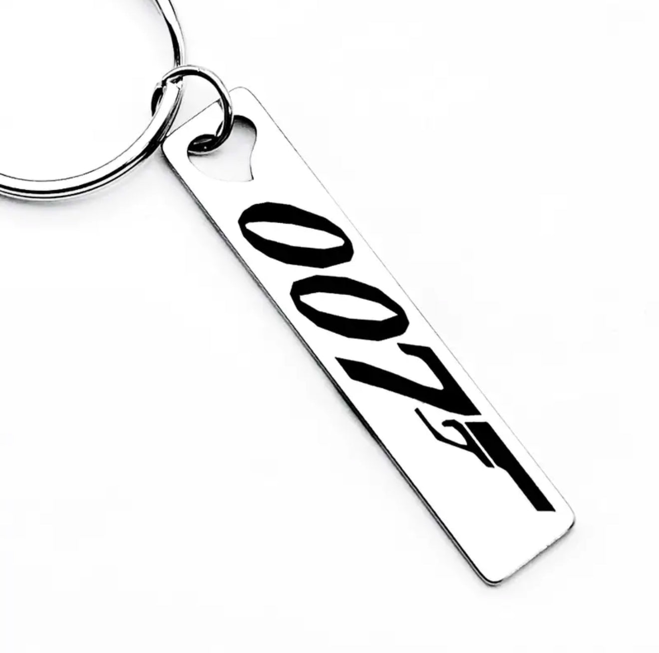 007 James Bond Silver Keyring