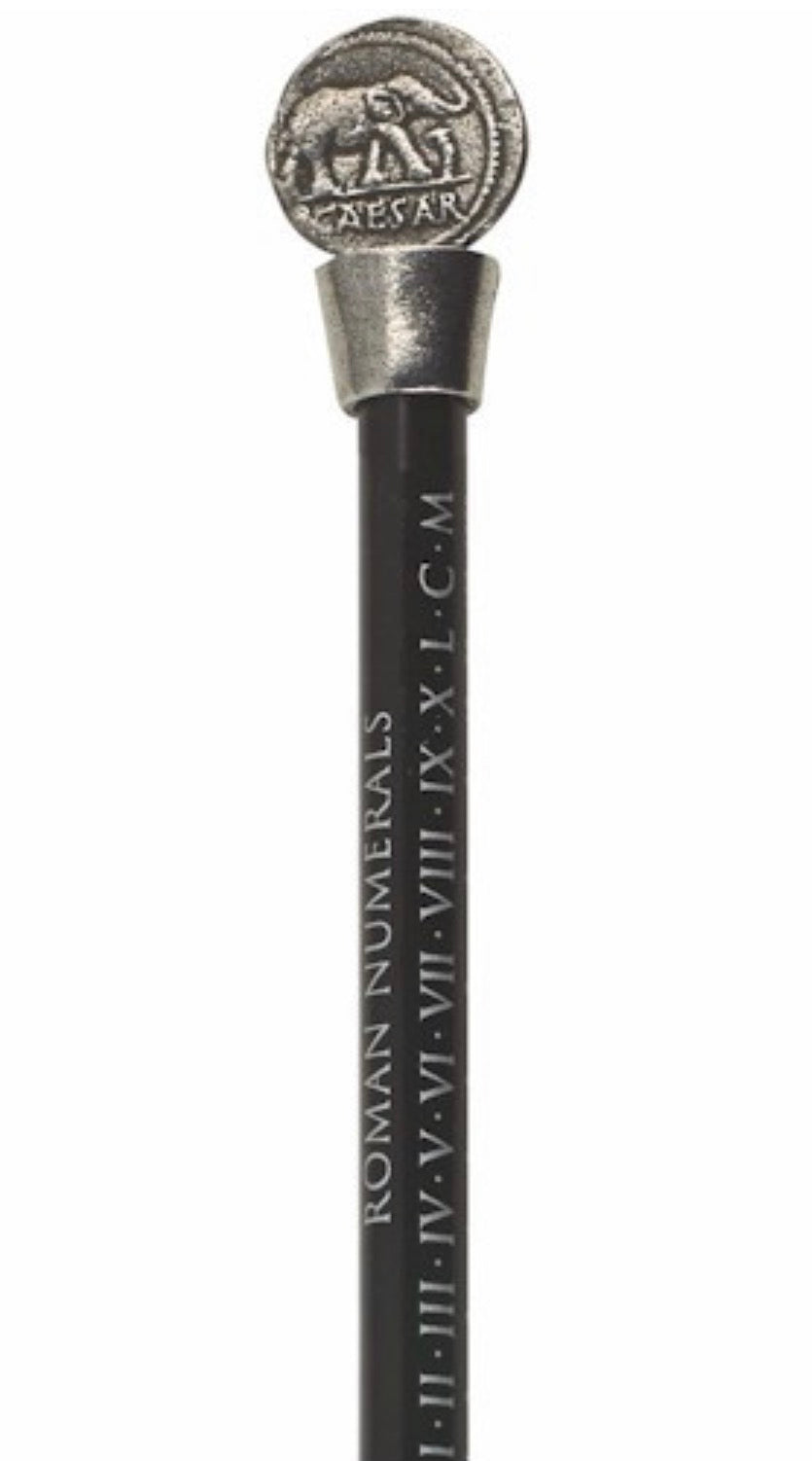 Roman Coin And Numerals Pencil Pewter Topper