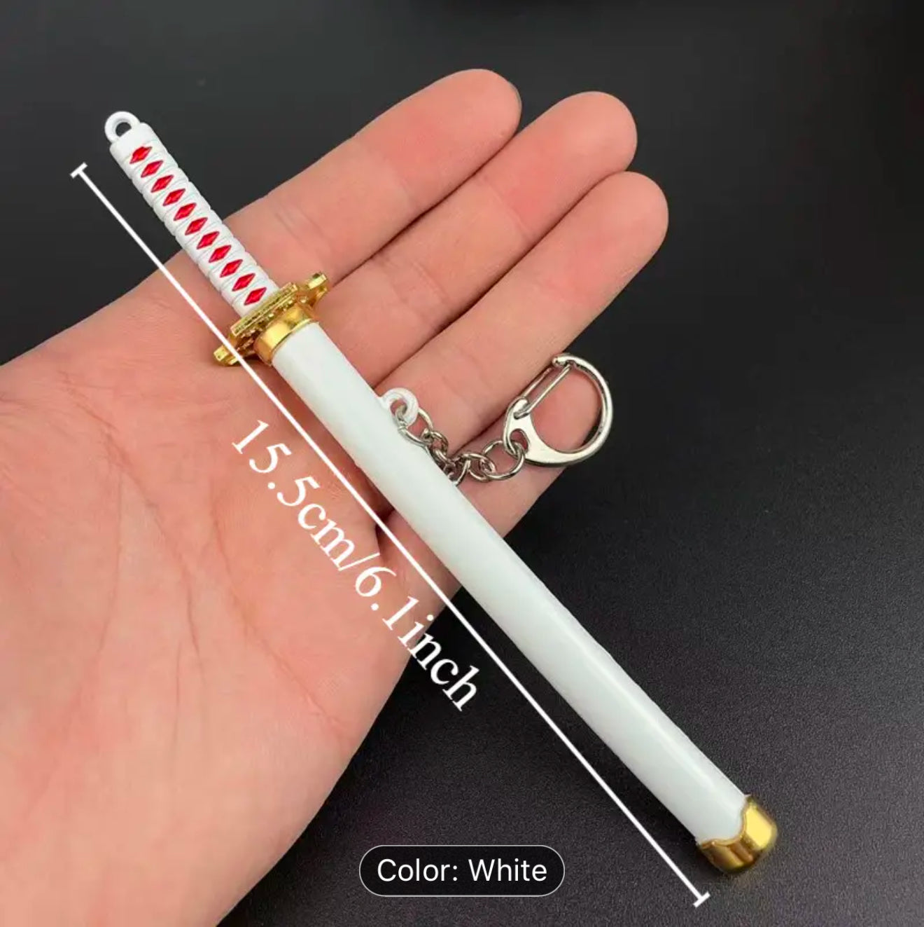 Samurai Sword Keyring with Sheath & Display Stand Letter Opener *VARIOUS COLOURS