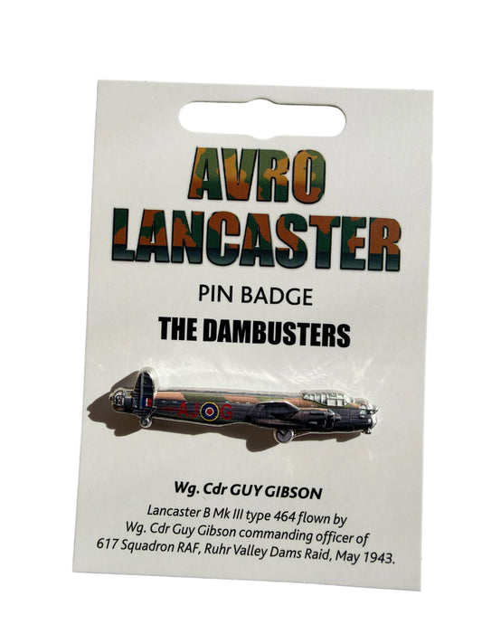 WW2 Avro Lancaster Bomber Plane ‘The Dambusters’ World War Two Pin Badge