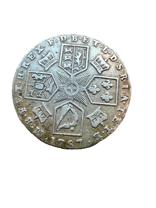 1787 Silver SIXPENCE 6d Coin George III 1760 - 1820 no-hearts