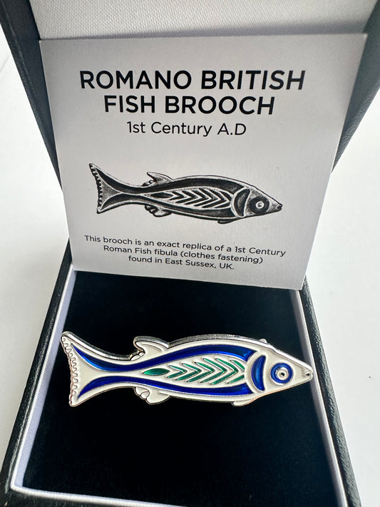 Romano Enamel British Fish Brooch 1st Century A.D