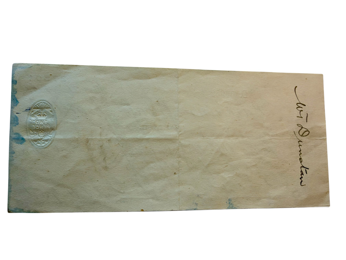 World War 2 Barclays Bank Cheque Dated 1942 from Saltash, Cornwall