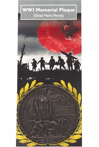 World war 1 WW1 Memorial/Death Plaque ‘Dead Mans Penny’