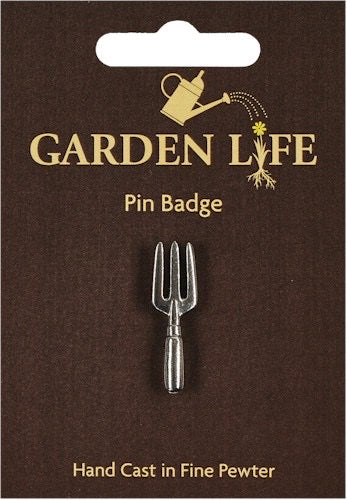 Garden Hand Fork Pin Badge