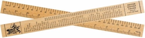 British History Timeline Wooden 30cm Ruler *INCLUDES KING CHARLES III ...
